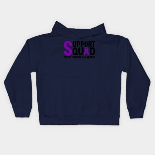 Support Squad Cystic Fibrosis Awareness Kids Hoodie